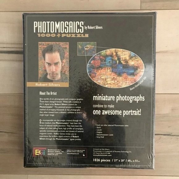 Marilyn Monroe 1000 Piece Jigsaw Puzzle Buffalo Photomosaics New Sealed 27" x 20 - Picture 2 of 2